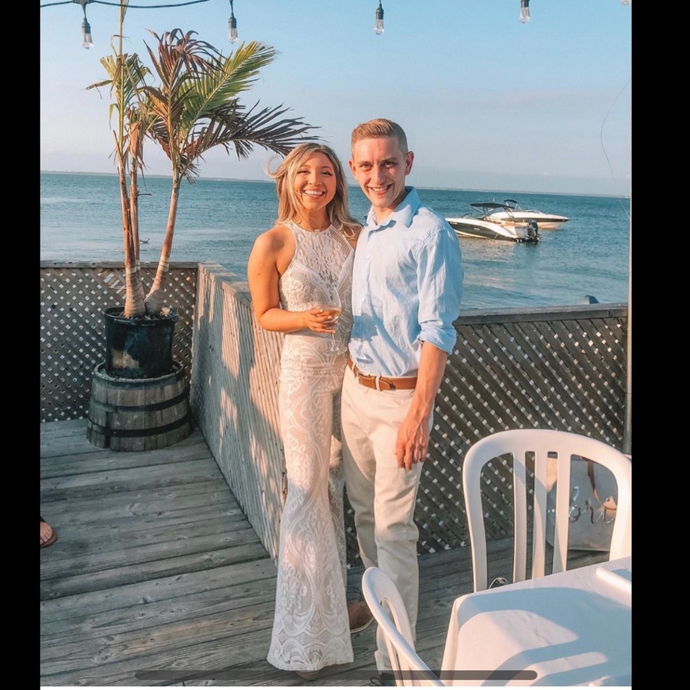 Boutique White Lace Jumpsuit